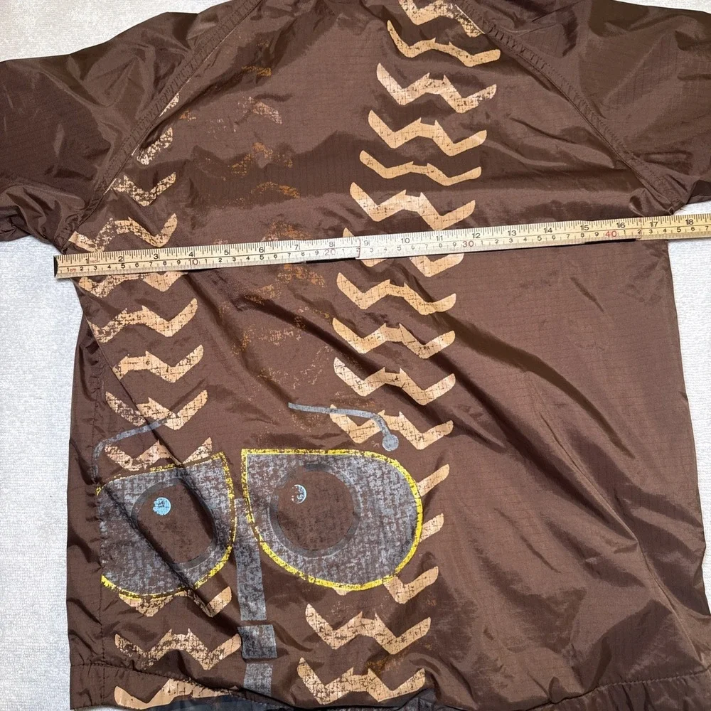 Disney Store WALL-E Hooded Windbreaker Jacket Kids M Brown Pixar Rain Coat